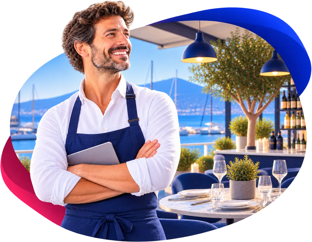 Un ristoratore nel suo locale